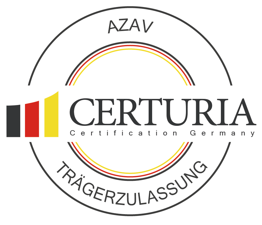 Certuria Siegel AZAV_B (Vektoren, CMYK, Farbe)